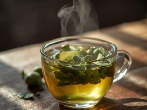 tazza con tisana al carciofo